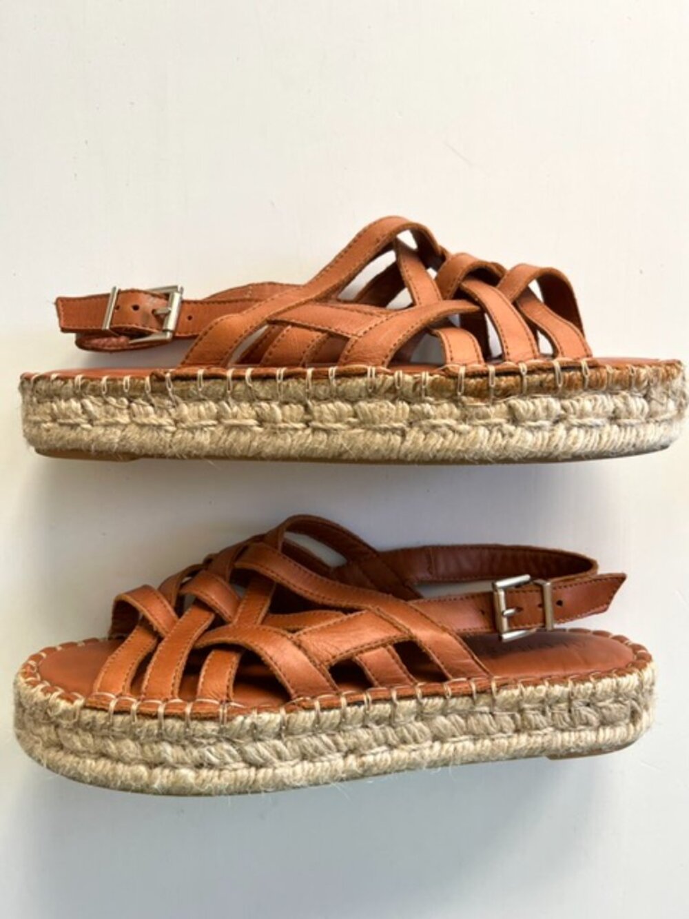 Alohas Espadrille Woven Leather Sandals | Size 37 - Picture 3 of 6